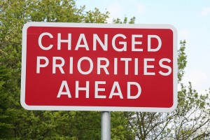 Changed-Priorities-Ahead - Image by Peter Reed
